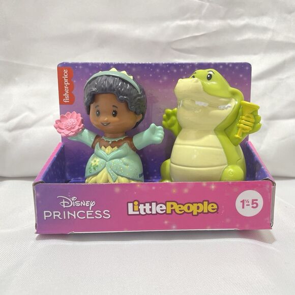 Fisher-Price Little People Disney Princess & Sidekick Figure Set Tiana & Louis - Picture 2 of 7